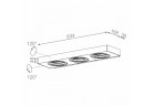 Nástěnné svítidlo AQForm Sleek 111x3, bílý matnáný