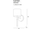 Nástěnné svítidlo MaxLight Carmen E27, bílý