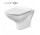 Mísa WC závěsná Cersanit Carina Cleanon 52.5x35 cm, bez sedátka, bílá