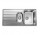Dřez ocelový półtorakomorowy Blanco Lemis 6 S-IF 100x50 cm z ociekaczem, leštěná ocel 