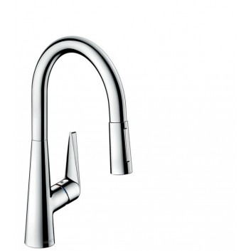 Dřezová baterie Hansgrohe Talis S 160 s výsuvnou sprchou DN15, chrom- sanitbuy.pl