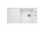 Zlew konglomeratowy + sedátko skleněné AXIA III XL 6 S Blanco Silgranit pravá komora 1000x470mm perłowoszary- sanitbuy.pl
