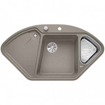 Zlew konglomeratowy DELTA II Blanco Silgranit s automatickým uzávěrem i InFino1057x575mm šampaňské- sanitbuy.pl