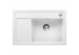 Zlew konglomeratowy ZENAR XL 6 S InFino Blanco Silgranit 780x510mm komora pravá s uzávěrem perłowoszary- sanitbuy.pl