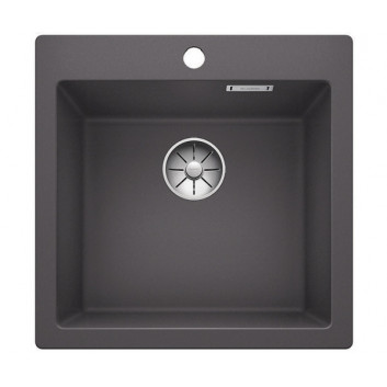Zlew konglomeratowy Pleon 5 Blanco Silgranit 515x510 mm zátka InFino z sitkiem, antracit- sanitbuy.pl