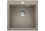 Zlew konglomeratowy Pleon 5 Blanco Silgranit 515x510 mm zátka InFino z sitkiem, šampaňské- sanitbuy.pl