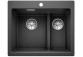 Zlew konglomeratowy Pleon 5 Blanco Silgranit 515x510 mm zátka InFino z sitkiem, kávový- sanitbuy.pl