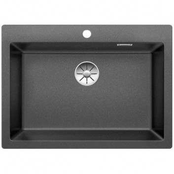 Blanco Pleon 8 Dřez granitowy Silgranit PuraDur jednokomorowy 70x51 cm bez automatické zátky, antracitowy - sanitbuy.pl