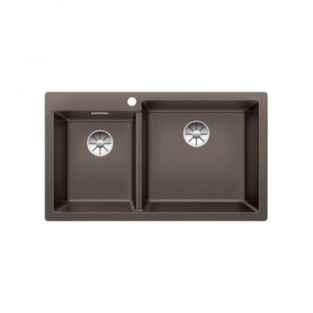 Blanco Pleon 9 Dřez granitowy Silgranit PuraDur dwukomorowy 86x50 cm bez automatické zátky, muszkat- sanitbuy.pl