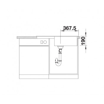 Dřez Blanco Legra 6S Compact, wpuszczany w blat, z ociekaczem, antracit- sanitbuy.pl