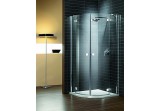 Sprchový kout Radaway Almatea pdd 800 mm čtvrtkruhový s dveřmi dvoudílnými, čiré sklo