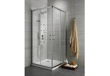 Sprchový kout Radaway Premium Plus C/D 900x900 mm čtvercová s dveřmi dvoudílnými, sklo hnědé