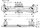 Souprava základní Axor Shower Heaven 1200/300 4jet