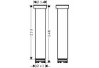 Souprava przedłużający Axor ShowerSolutions pro připojení stropní ShowerHeaven 1200/300 4jet, chrom