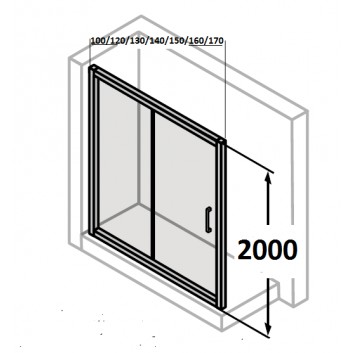 Dveře posuvné Huppe Aura Elegance , 900 x 900 mm, čiré sklo stříbrná mat , - sanitbuy.pl