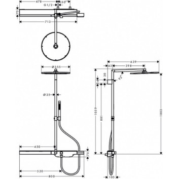 Sprchový set Axor ShowerSolutions ShowerPipe 800, chrom- sanitbuy.pl