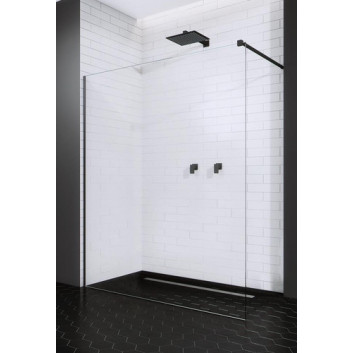 Stěna Walk-In Radaway Modo New Black II 70, 68.5-69.5x200cm, černé, sklo čiré- sanitbuy.pl