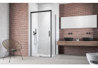 Pevná boční stěna Radaway Idea Black KDJ S1 90 PRAWA 88-89.5x200.5cm, sklo čiré, profil černá