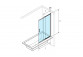 Vanová zástěna Excellent Liner rozsuwany 110x140 cm, profil chrom- sanitbuy.pl