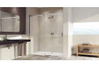 Dveře sprchové Huppe Aura Elefance jednodílné 120x190cm Anti-Plaque, saténový stříbrný profil, čiré sklo 
