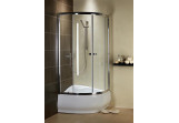 Sprchový kout Radaway Premium A1700 900 mm čtvrtkruhový s dveřmi dvoudílnými, sklo čiré, 30401-01-01