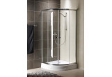 Sprchový kout Radaway Premium A1900 800 mm čtvrtkruhový s dveřmi dvoudílnými, sklo čiré