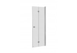 Dveře skládací Roca Capital pro sprchovou niku, povlak MaxiClean, profile aluminiowe chromové