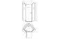 Sprchový kout asymetrické 80x100 Essenza New PTJ Radaway profil chrom, sklo čiré