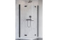 Čtvercový sprchový kout Essenza New Black KDD 100cm část pravá dveře lítací skladací, profil černá sklo čiré