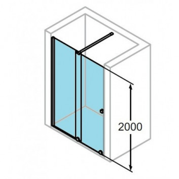 Dveře posuvné Huppe Xtensa 1201-1400 mm, levé stříbrný lesklý profil, sklo čiré Anti-Plaque