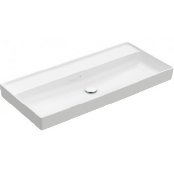 Umyvadlo nábytkové dvojitá Villeroy&Boch Collaro, 130x47cm, z přepadem, bílá