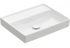 Umyvadlo Villeroy&Boch Collaro, 55x44cm, bez přepadu, bez otworów pod armaturę, CeramicPlus, Stone White