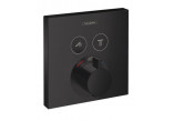 Baterie termostatická Hansgrohe ShowerSelect, podomítková pro 2 příjímače, vnější komponent, černá matný