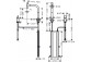 Dřezová baterie 2otvorová Hansgrohe M7120-H200, páková, výsuvná sprcha, černá matnáný