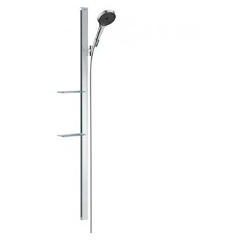 Sprchový set Hansgrohe Rainfinity 130 3jet, držák 90cm s mýdlenkou, chrom