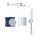 Sprchový set Grohe Grohtherm Cube, podomítkový, horní sprcha 230mm, baterie termostatická, chrom