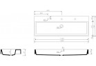 Umyvadlo Marmorin Teo 120, 120x45 cm, zápustné na desku