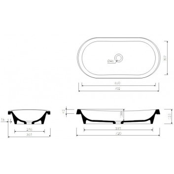 Umyvadlo Marmorin Pia 700 70x36 cm