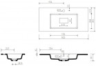 Umyvadlo Marmorin Lira 800 80x39 cm, zápustné na desku