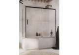 Dveře posuvné vanová Radaway Idea Black PN DWJ+S 150, pravé, sklo čiré, 150x150cm, černá profil