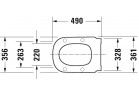 Sedátko WC Duravit D-Code Vital, pomalu sklápěcí, zdejmowana, 49x36cm, bílá