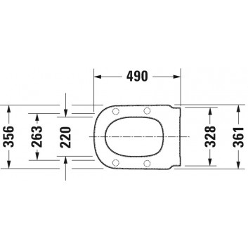 Sedátko WC Duravit D-Code Vital, 49x36cm, bílá