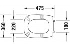 Sedátko WC Duravit D-Code Compact, 48x36cm, bílá