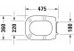 Sedátko WC Duravit D-Code Compact, pomalu sklápěcí, 44x36cm, bílá