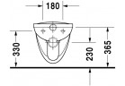 Mísa WC závěsná Duravit D-Code, 56x36cm, bílá