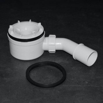 Sifon pro sprchové vaničky Hüppe bílá, průtok do 0,6 l/s, śr. 90 mm