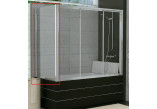Pevná boční stěna pro vanovou zástěnu SanSwiss TOP-Line 80,1-120 cm (velikost speciální), stříbrná matnáný, čiré sklo