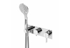 Baterie sprchová Bruma Breeze, podomítková, vodorovný rozmieszczenie, dwa výstupy vody, sprchový set, chrom