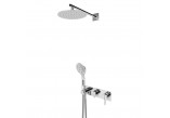 Sprchový set Bruma Breeze, podomítkový, horní sprcha s ramenem nástěnným 350mm, sluchátko 3-funkční, chrom