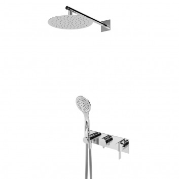 Sprchový set Bruma Breeze, podomítkový, horní sprcha s ramenem nástěnným 350mm, chrom